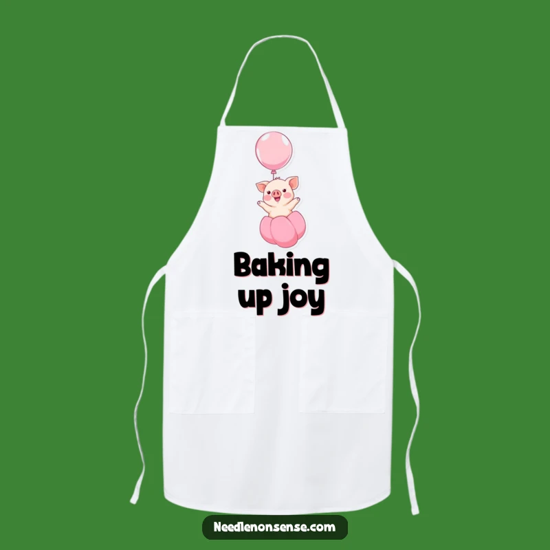 Funny Kawaii Piglet Balloon Apron - Kitchen Smile Adventure!