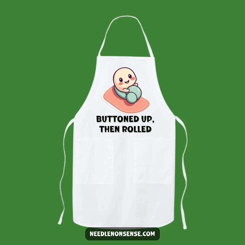 Funny Button Apron: Cook Up Fun with Playful Style