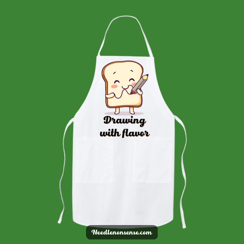 Funny Toast Artist Apron: Kitchen Fun with a Humorous Character Design