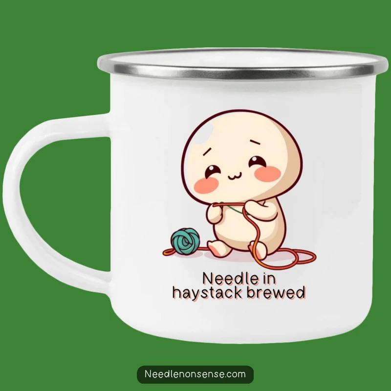 Funny Giggling Needle Camping Mug - Outdoor Laughs, Perfect Gift