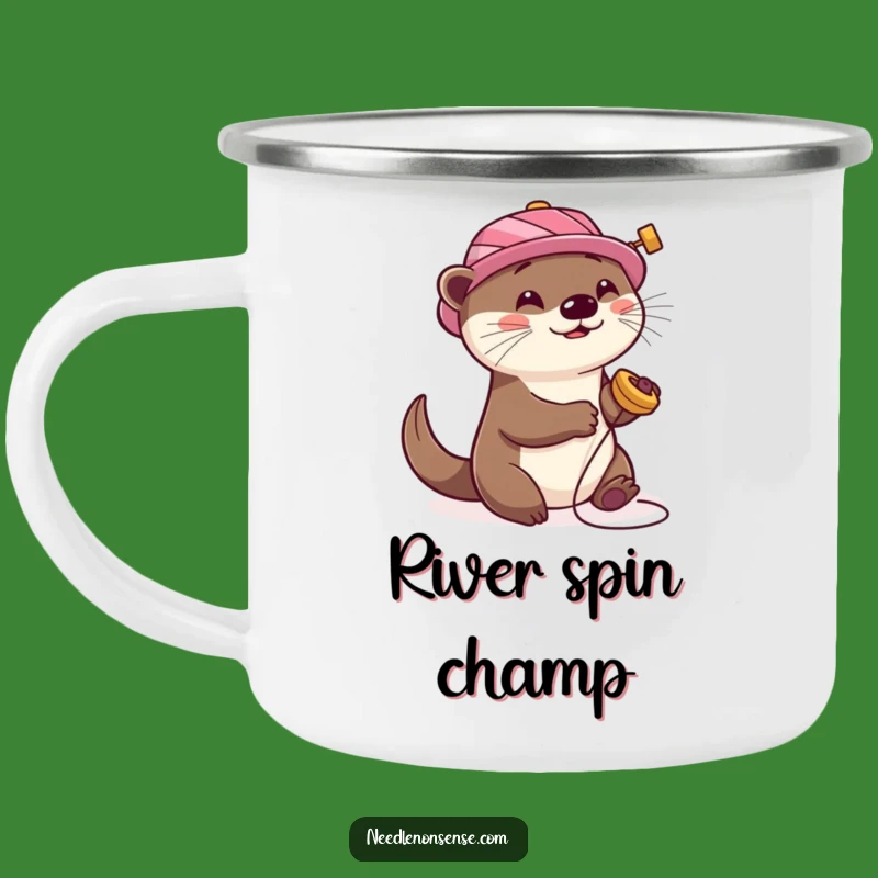 Funny Otter Sewing Camping Mug: Spool Hat Otter Outdoors Mug, Durable & Fun Funny Gift