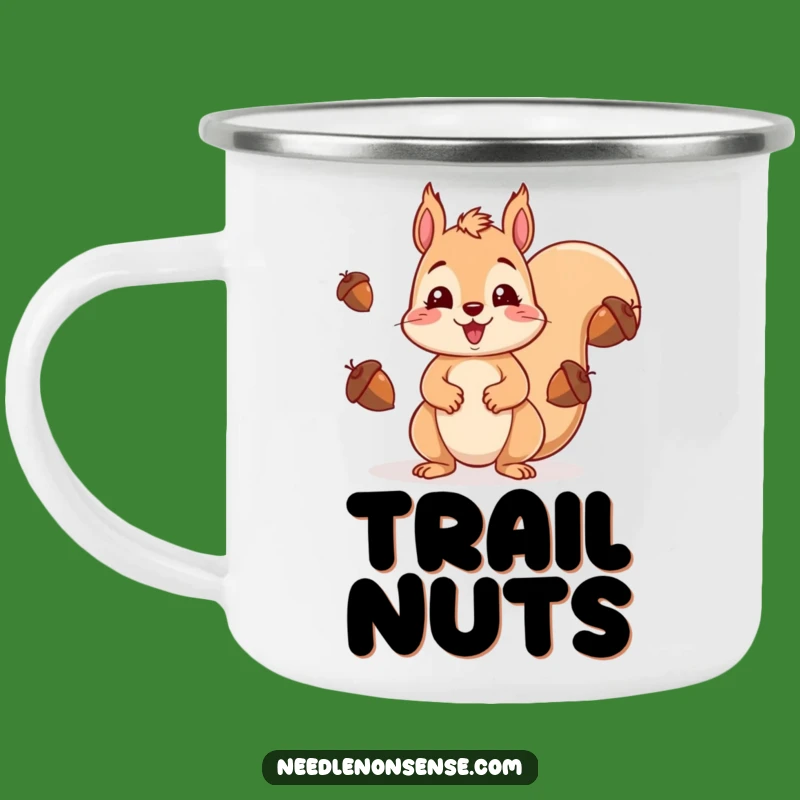 Funny Squirrel Acorn Juggling Camp Mug - Durable Outdoor Mug, Quirky Funny Gift for Hikers