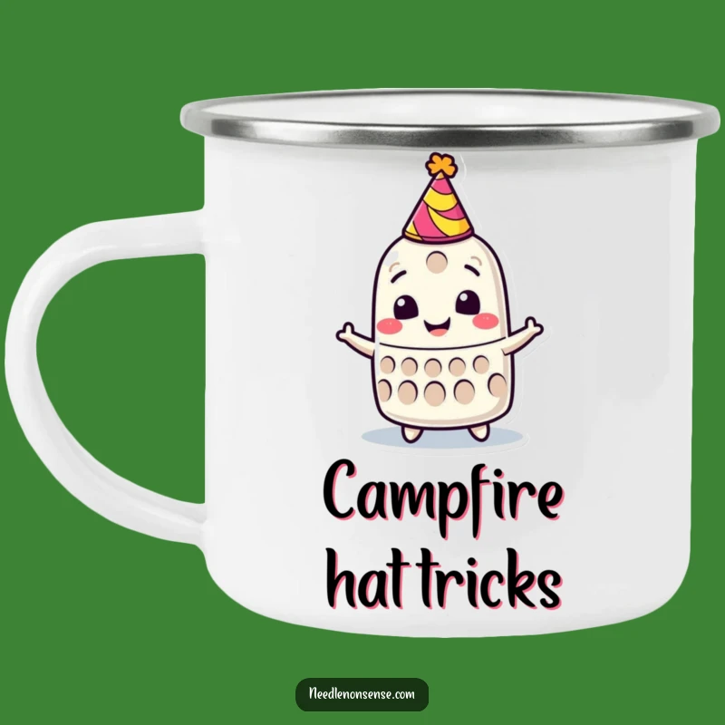Funny Thimble Party Enamel Camping Mug: Cheers for the Outdoors