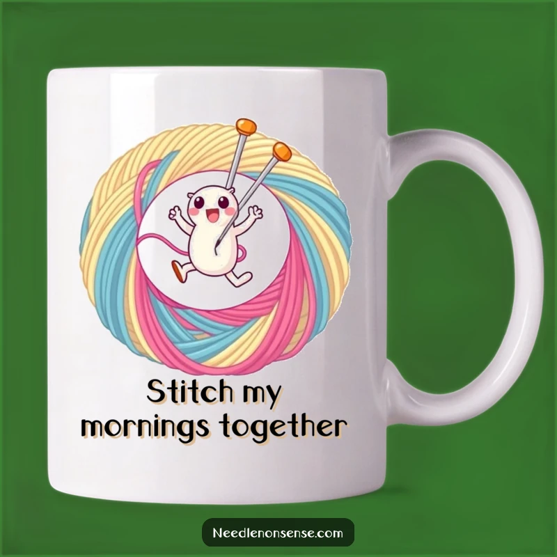 Funny Needle Thread Leap Mug: A Whimsical Crafting Gift for Sewing Lovers