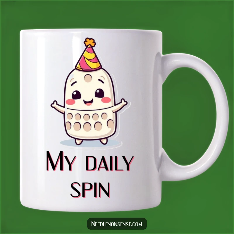 Funny Thimble Party Hat Mug: Joyful Spinning Gift for Sewing Fans