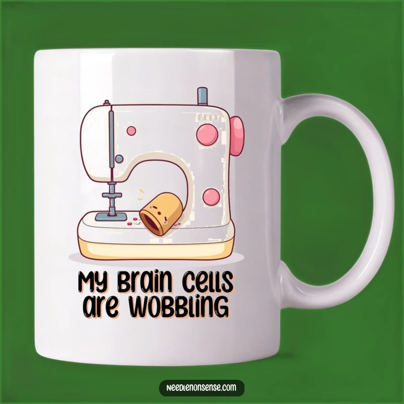 Funny Sewing Thimble Wobble Mug - Hilarious Crafting Gift for Sewists