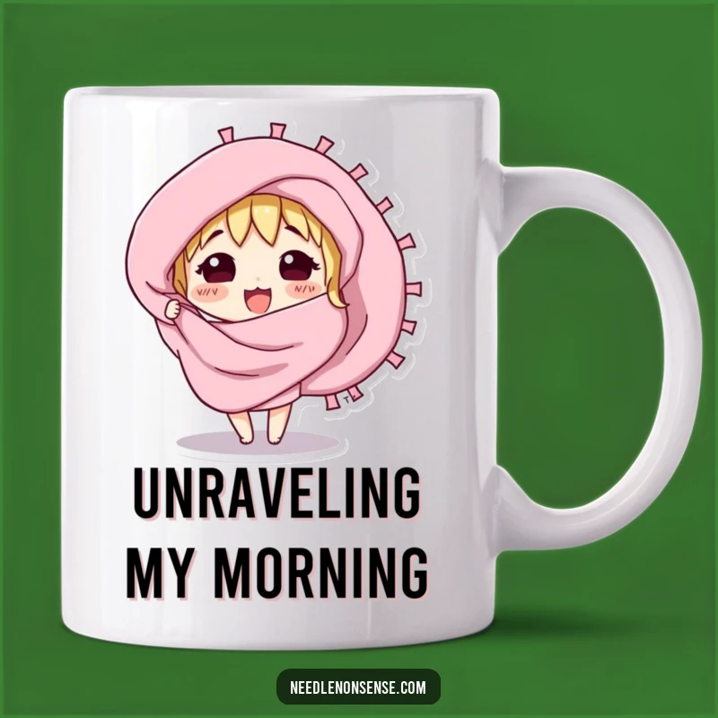 Funny Curious Fabric Swatch Mug - Gift for Textile Lovers & Crafters