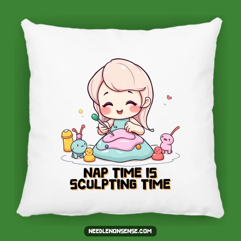 Funny Soda Sculptor Pillow - Cozy Comfort for Creative Souls