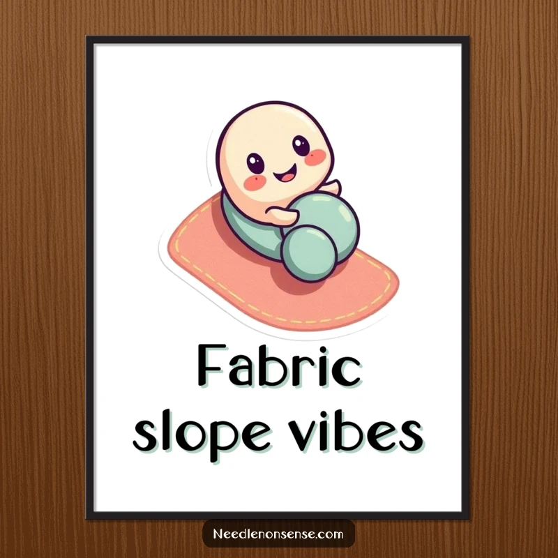 Funny button character digital art print, capturing playful rolling motion, perfect for instant whimsical wall decor.