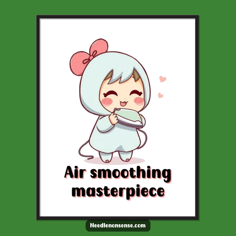 Funny Air Wrinkle Ironing Digital Art: Whimsical Decor for Your Walls!
