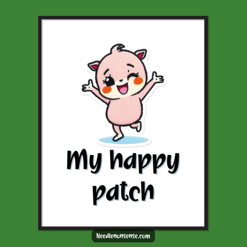 Funny Fabric Patch Digital Art: Instant Dancing Decor for Your Space