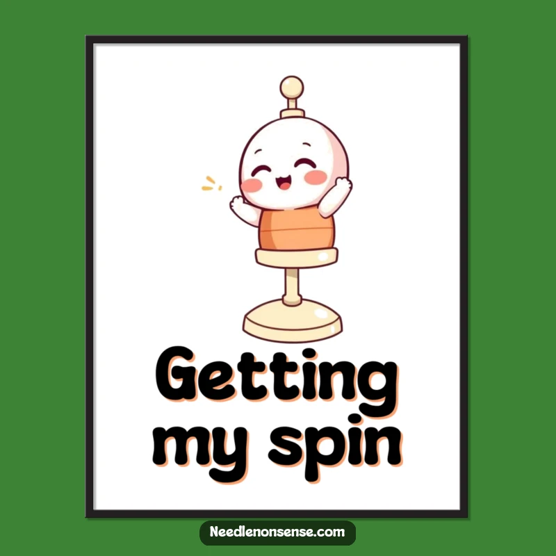 Funny Giggling Bobbin Digital Art: Instant Hilarious Sewing Decor