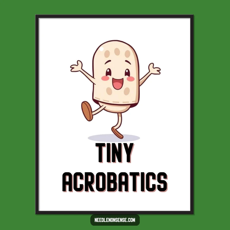 Funny Thimble Cartwheel Digital Art: Instant Action Fun, Perfect Funny Gift