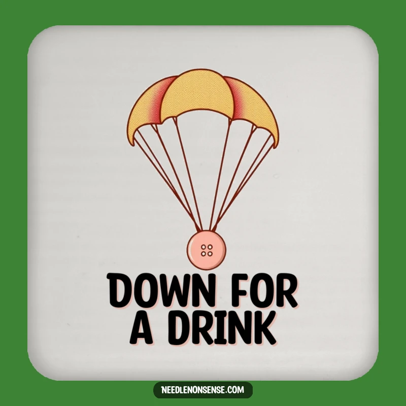 Funny Button Parachute Coasters: Protect Surfaces with Hilarious Adventure Charm!