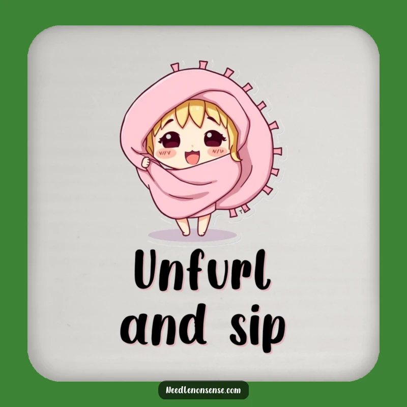 Funny Curious Fabric Swatch Coaster - Protect Surfaces with Style Gift