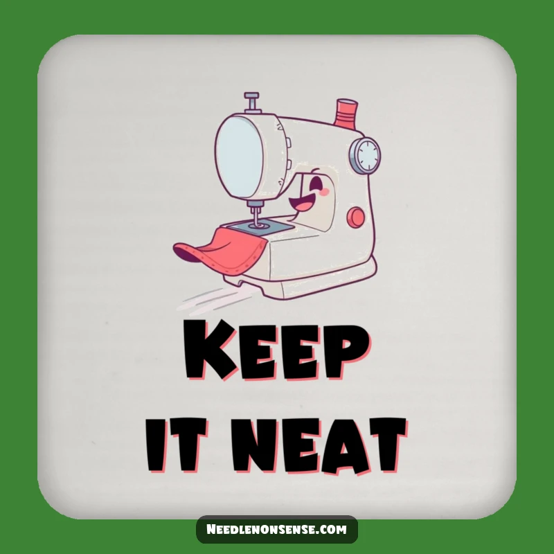 Funny Sewing Machine Coaster: Protect Surfaces with Mischievous Charm
