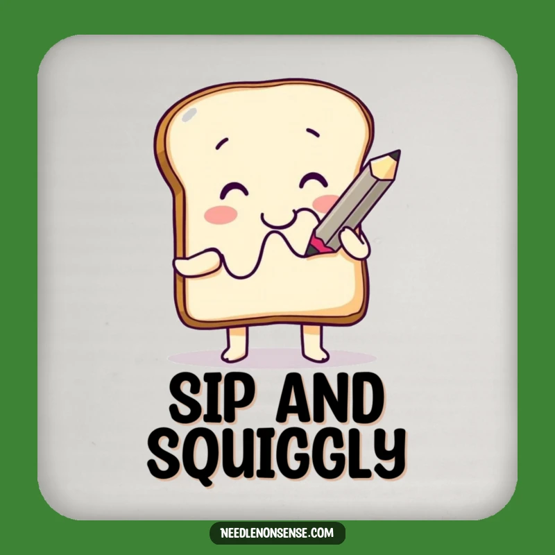 Funny Toast Artist Drink Coaster: Protect Surfaces with Humorous Art