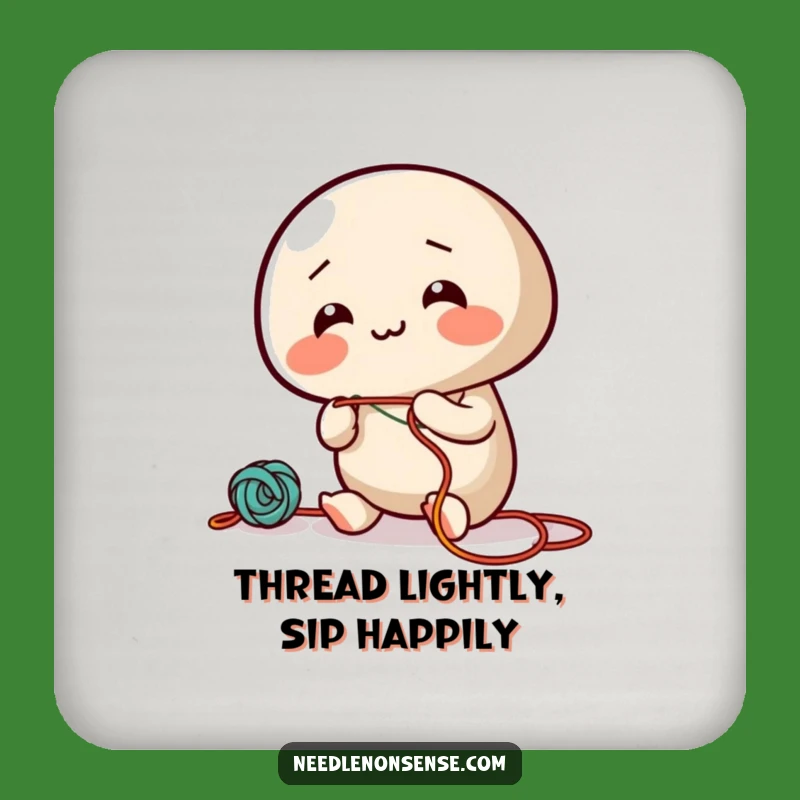 Funny Giggling Needle Coaster - Protect Surfaces with Humor, Gift