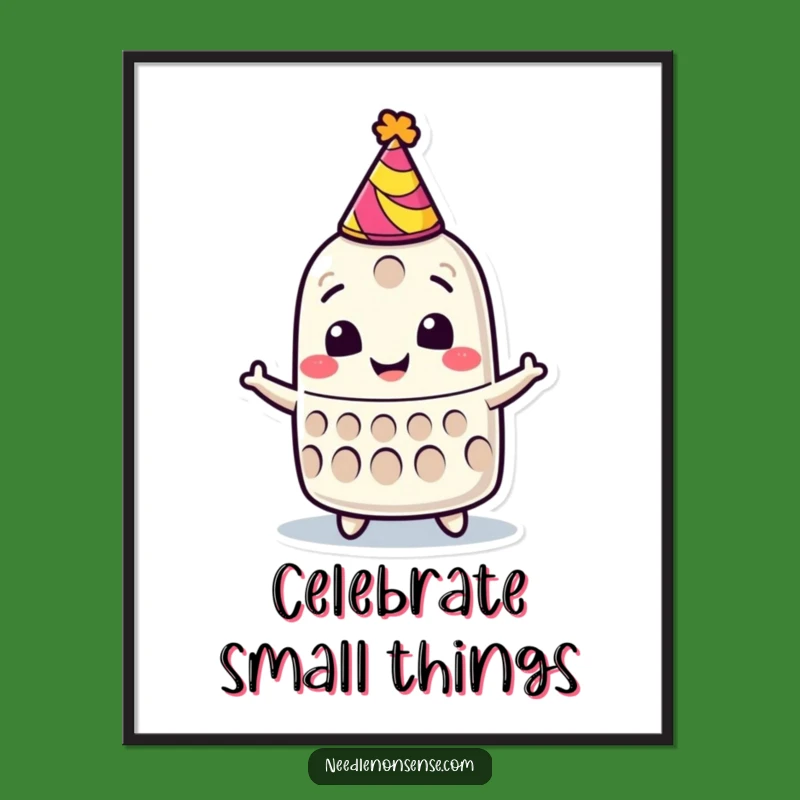 Funny Thimble Party Poster: Festive Wall Art for Sewing Lovers