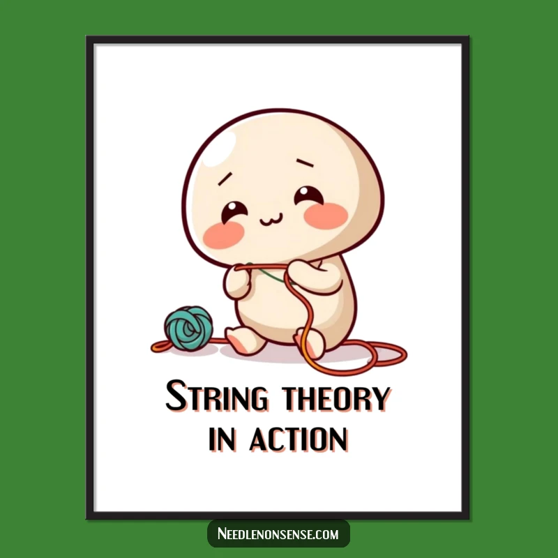 Funny Giggling Needle Poster - Artful & Hilarious Gift for Decor