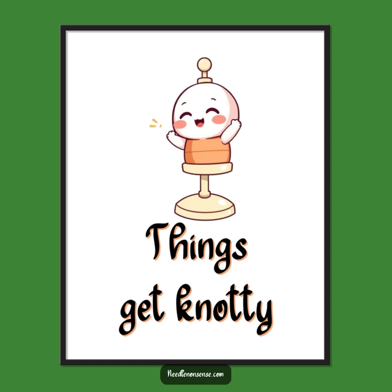 Funny Giggling Bobbin Poster: Hilarious Sewing Room Wall Art