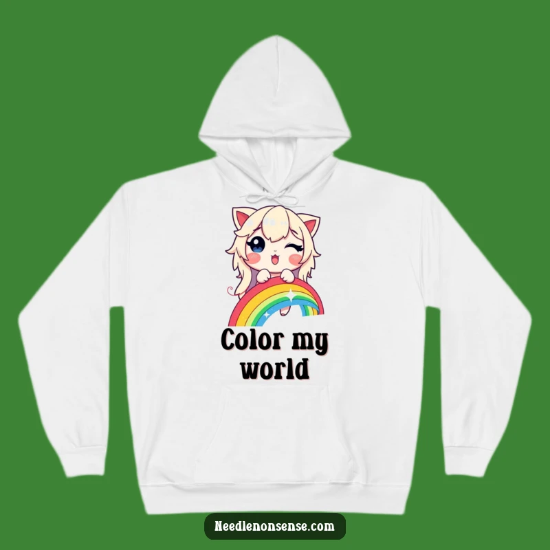 Cozy Funny Rainbow Stitching Hoodie - Magical Glowing Thread Apparel Gift