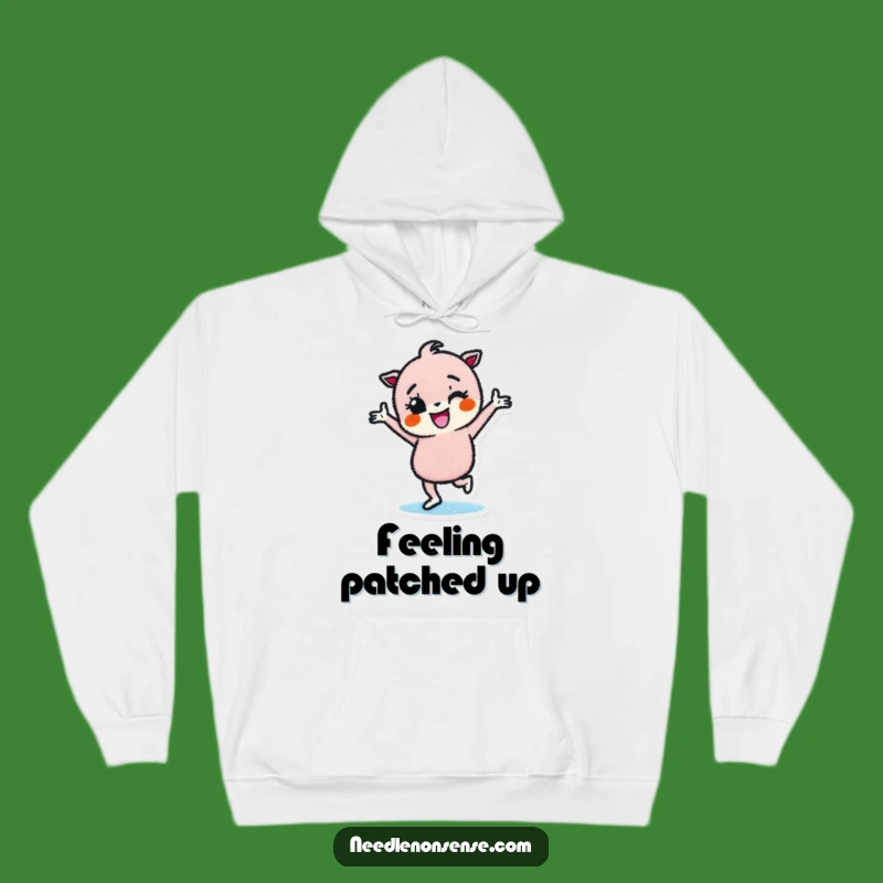 Funny Fabric Patch Hoodie: Cozy and Comical Dancing Sweatshirt