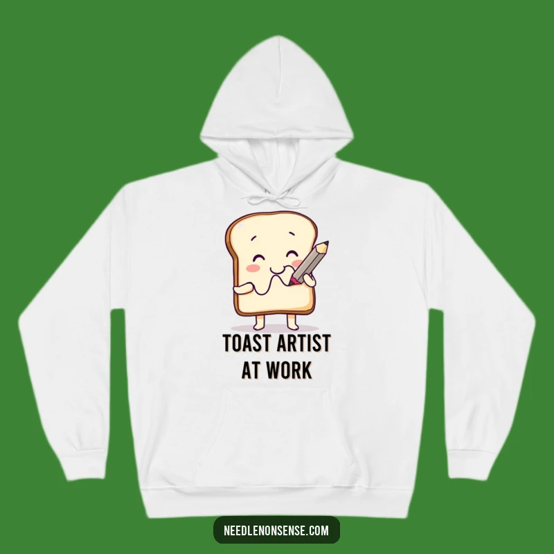 Funny Toast Artist Hoodie: Cozy Character Drawing, The Ultimate Humorous Comfort Gift