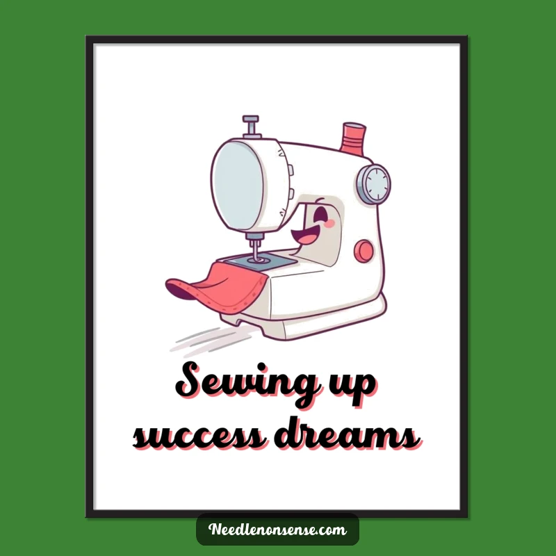 Free Printable Wall Art: Sewing Machine Zoom Mischief Decor Downloadable