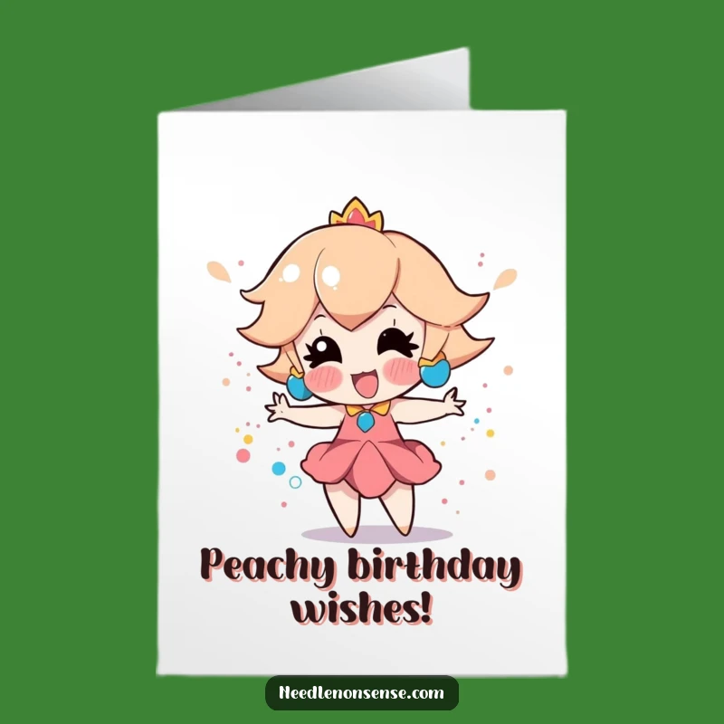 Free Printable Birthday Card: Peach Splatter Fun, Energetic Downloadable Gift