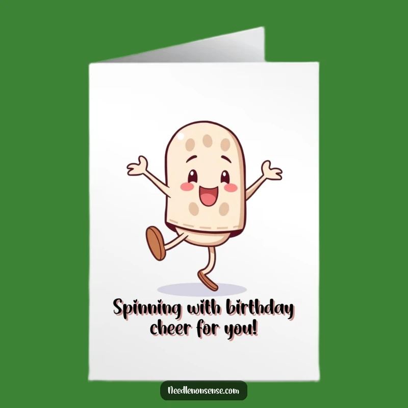 Free Printable Birthday Card: Triumphant Thimble Cartwheel, Hilarious Downloadable Gift