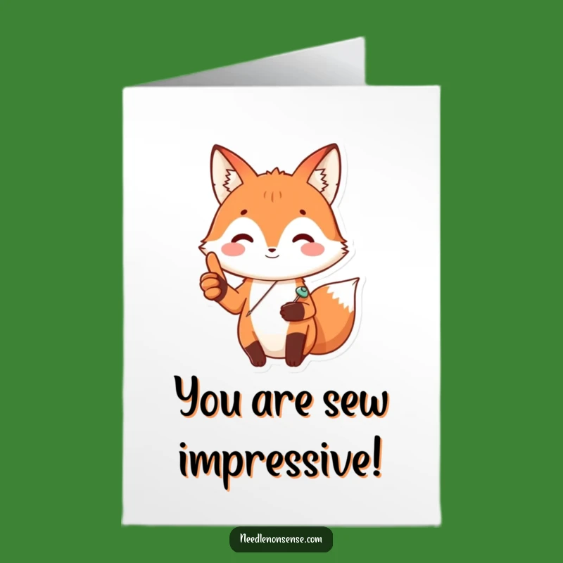 Free Printable Congrats Card: Crafty Fox Success - Sew Good Job Downloadable