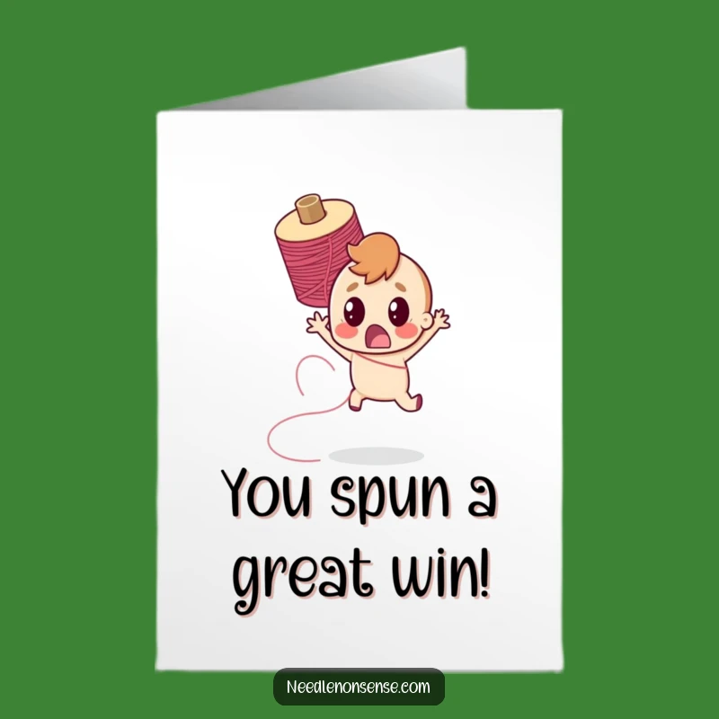 Free Printable Congrats Card: Spinning Thread Chaos, Downloadable & Print at Home