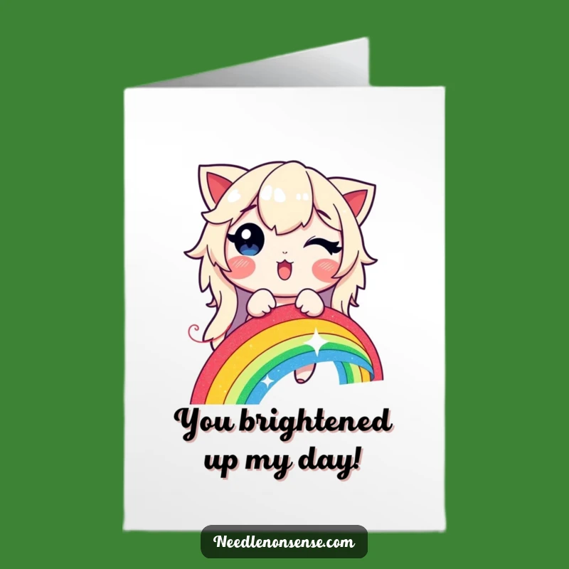 Free Printable Rainbow Stitching Congrats Card - Glowing Thread Celebration
