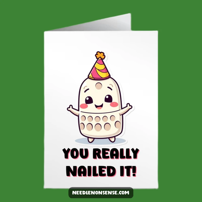 Free Printable Congrats Card: Thimble Celebration - Spin Success Downloadable