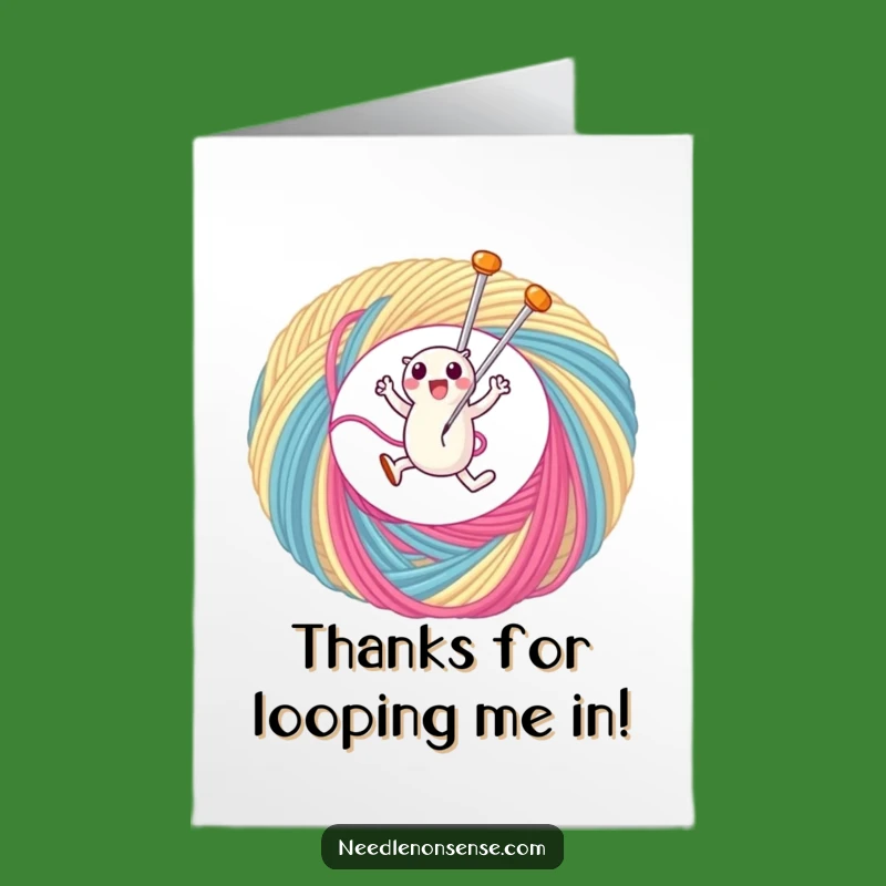Free Printable Thank You Card: Needle Jumps Thread - Hilarious Thanks Downloadable