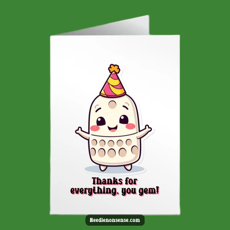 Free Printable Thank You Card: Thimble Spins Thanks - Joyful Thanks Downloadable
