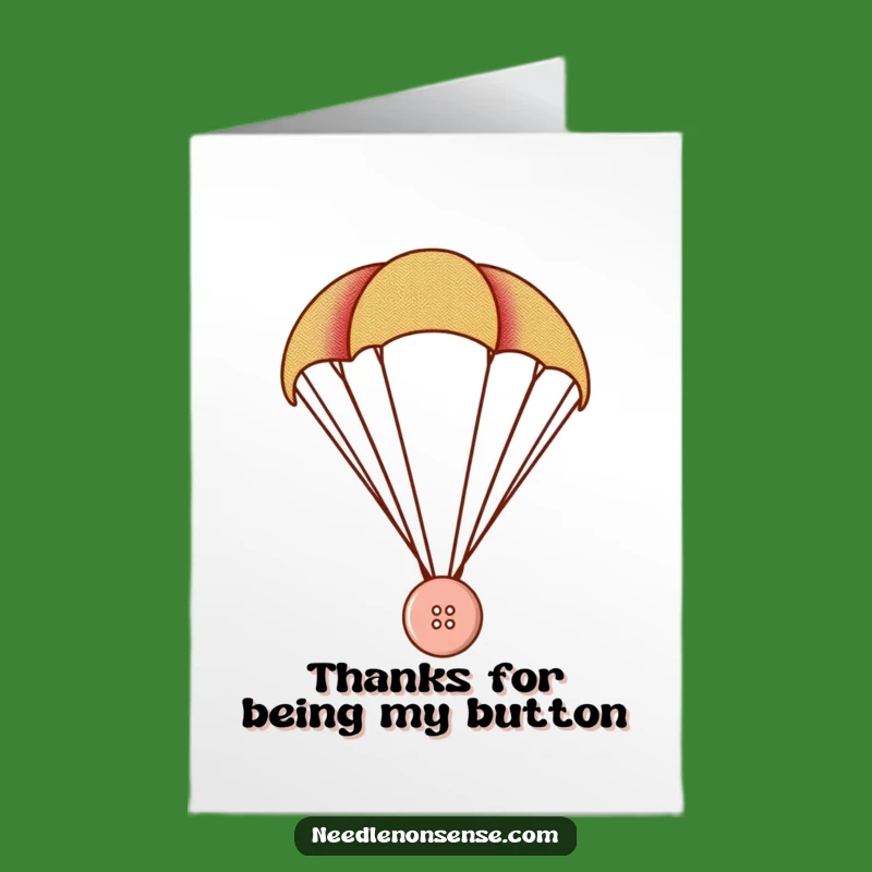 Button Parachute Thank You Card: Free Printable Whimsical Humor Downloadable Gift