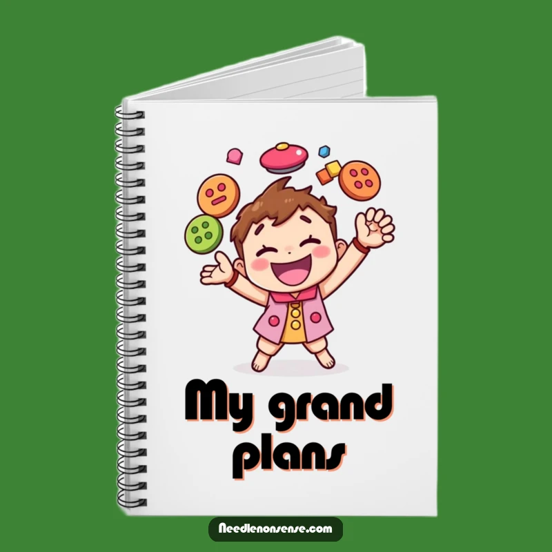 Funny Button Juggling Character Notebook, a Hilarious Journal for Crafting Ideas Gift