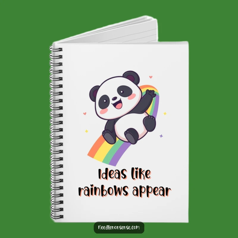 Funny Kawaii Panda Rainbow Notebook - Cute & Funny Gift for Jotting