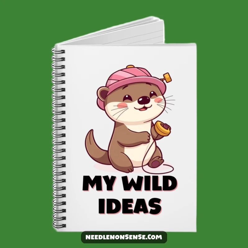 Funny Otter Sewing Notebook: Playful Spool Hat Journal, Crafty Otter Funny Gift