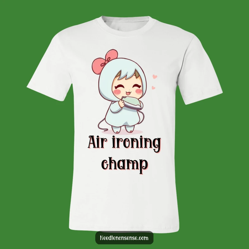 Funny Air Wrinkle Ironing T-Shirt: Relatable Laundry Day Humor Tee!