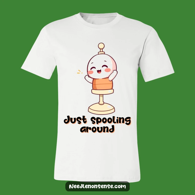 Funny Giggling Bobbin T-Shirt: Comical Sewing Apparel for Craft Lovers