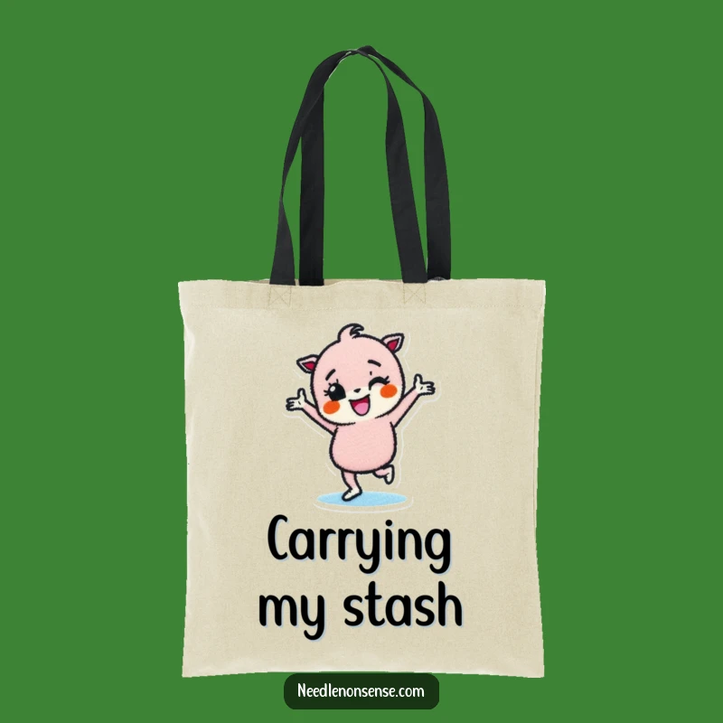 Funny Fabric Patch Tote Bag: Carry Your Dance Moves in Style