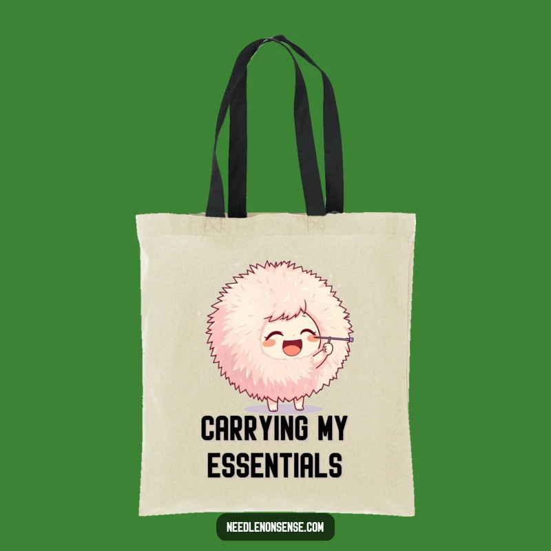 Funny Pom-Pom Poke Character Tote Bag, a Chic and Hilarious Crafting Companion Gift