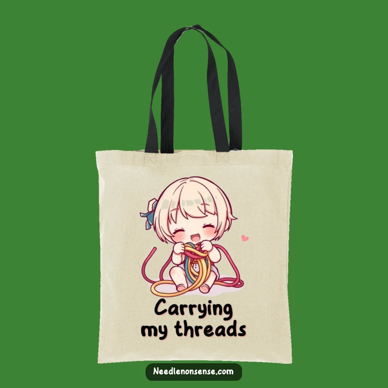 Funny Yarn Knot Tote Bag: Carry Your Craft Supplies with Hilarious Flair!